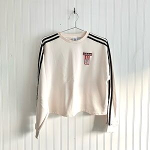 VINTAGE ADIDAS Cropped Crew Neck Sweater
